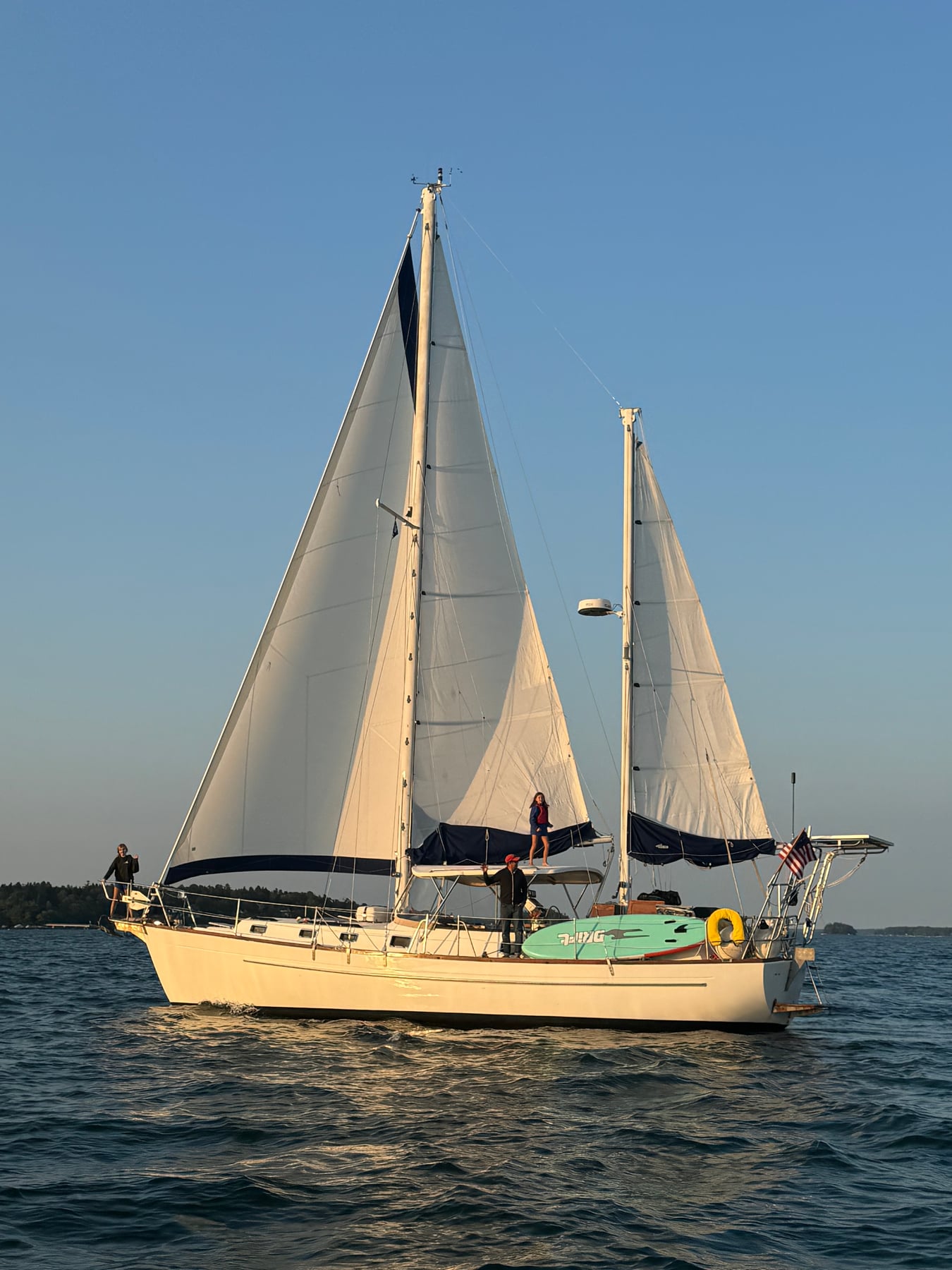 LuRu under full sail in warm evening light