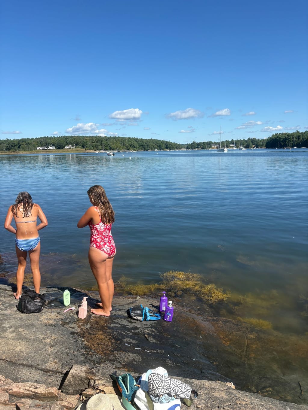 Loiving the warm water of Somes Harbor
