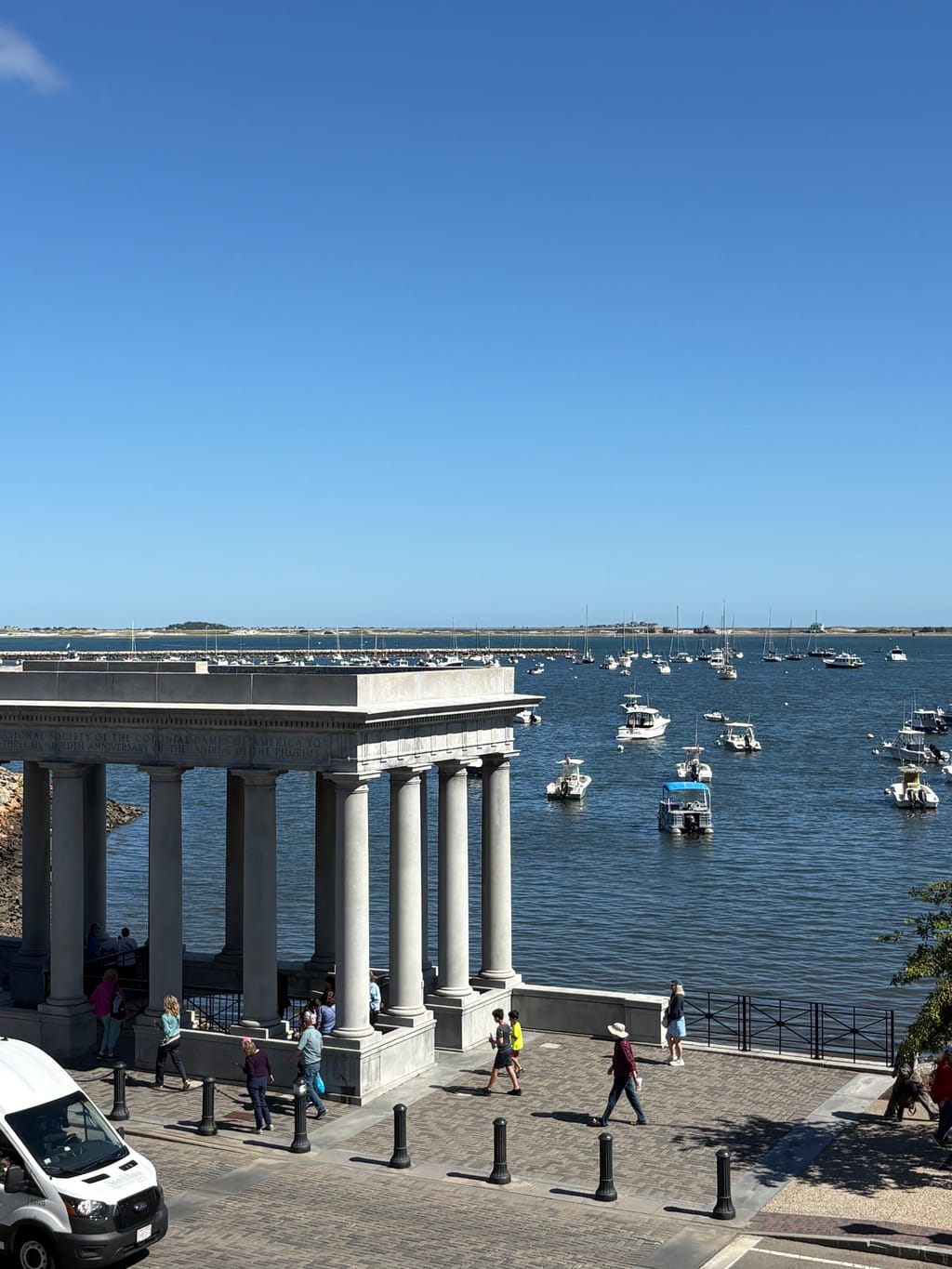 Plymouth Rock Memorial  w/ LuRu in distance