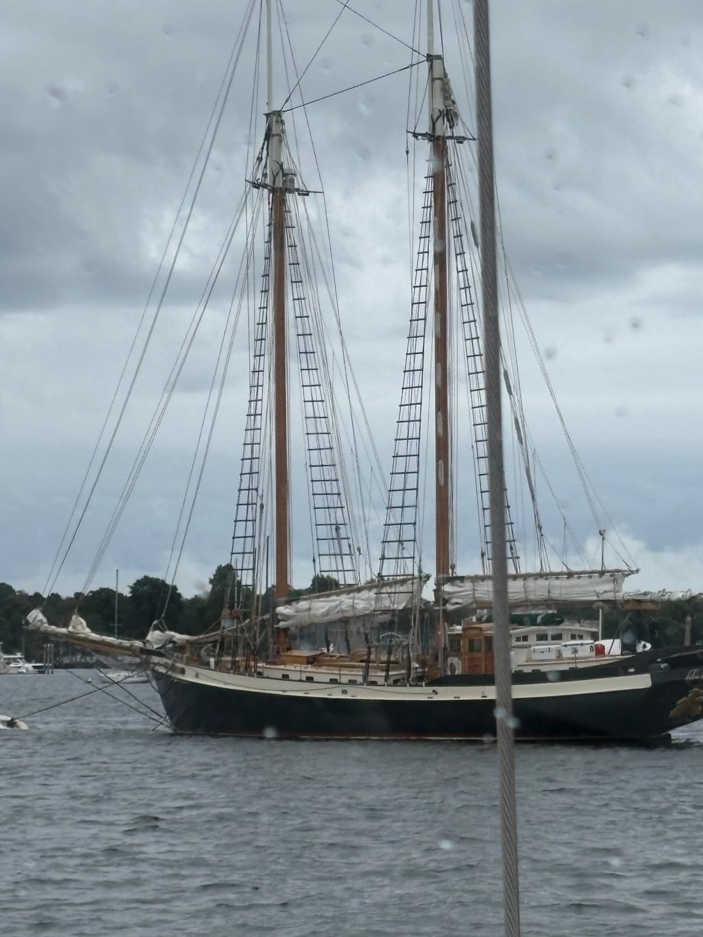 Our neighbor in the mooring field: Tree of Life built by Zoe’s family boat yard in Nova Scotia
