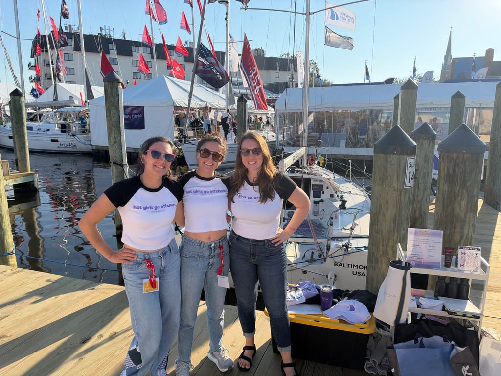 Rad chicks! Short handed team “Spite” blue water sailing women of Team 