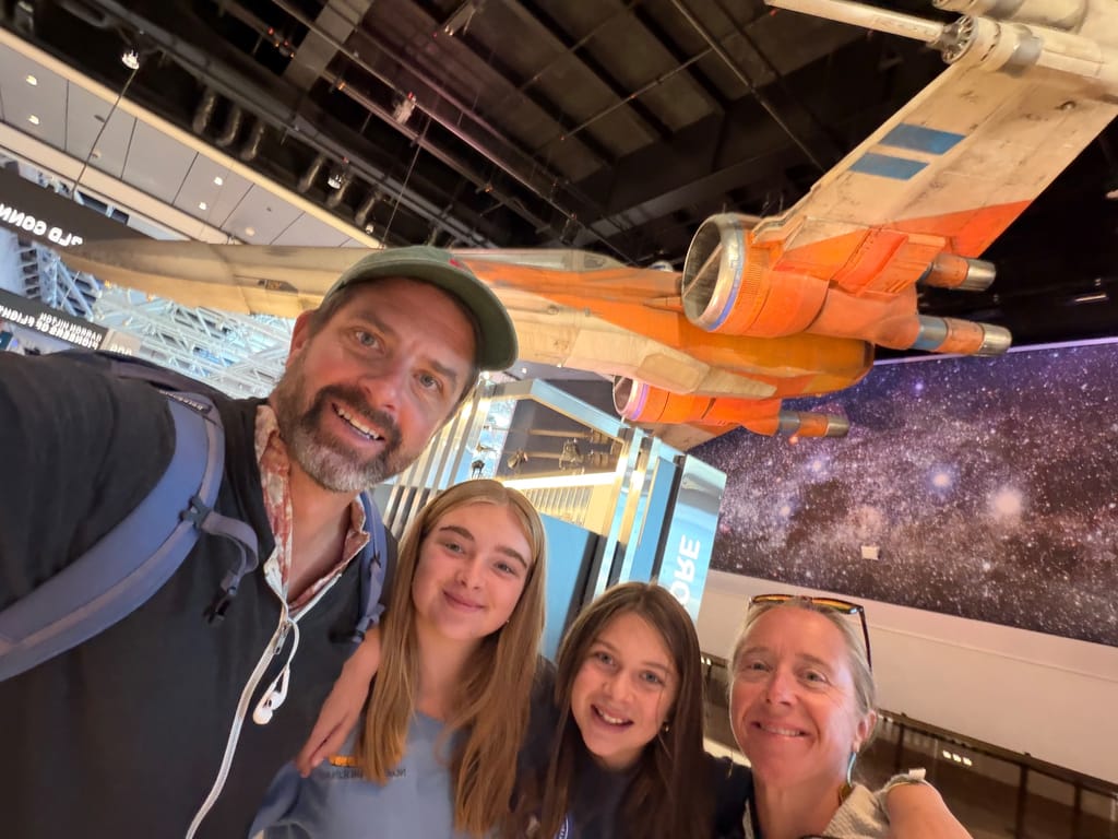 We’ve been a bit Star Wars obsessed so of course THIS was a hit at the Air & Space Museum